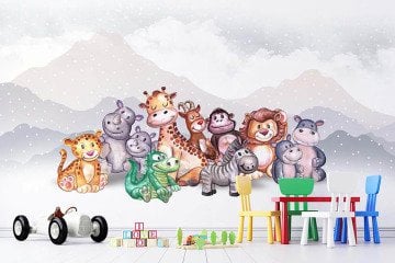 Lions Özel Baskı Poster Duvar Kağıdı