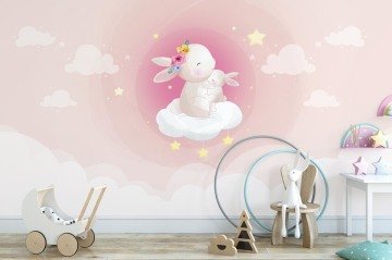 Rabbits Özel Baskı Poster Duvar Kağıdı