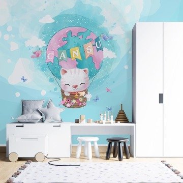 World Baloon Özel Baskı Poster Duvar Kağıdı