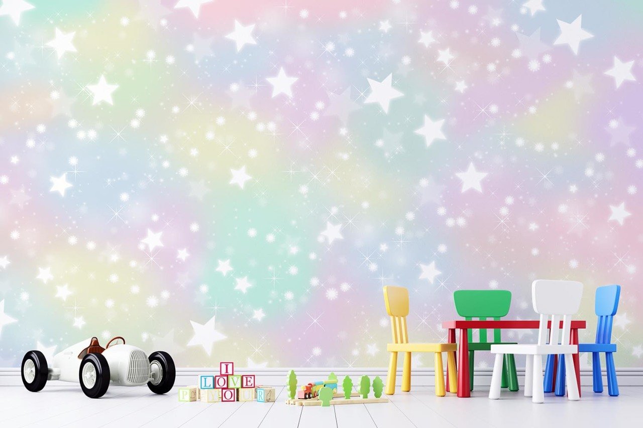 Colorful Stars Özel Baskı Poster Duvar Kağıdı