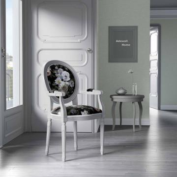 Siyah Çiçek Baskılı Kumaş BK100