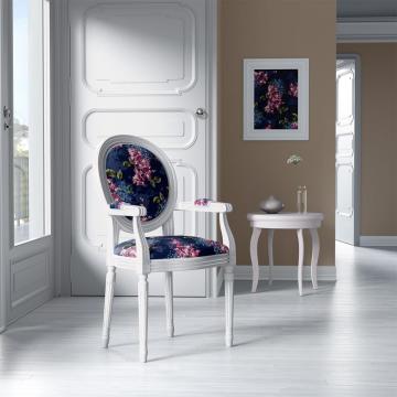Mimoza Çiçeği Baskılı Kumaş BK204 Keten - Pembe