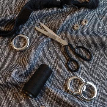 Zigzag Kumaş BK218 Keten - Açık Gri