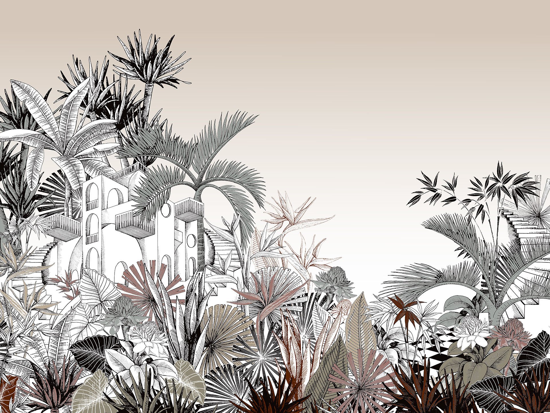 Rasch Tropical House 688139 (3,00 x 4,00m)  Poster
