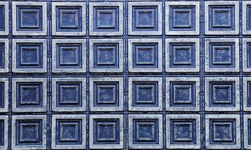 Paneldeko Piccolo Infisso Azurro Bianco  Dekoratif Duvar Paneli