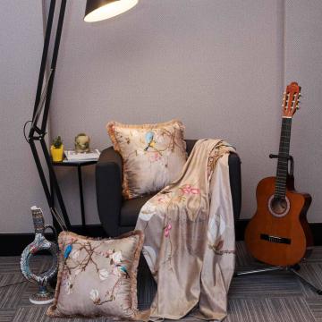 Adawall Home Mavi Kuş Desenli Yastık EY111