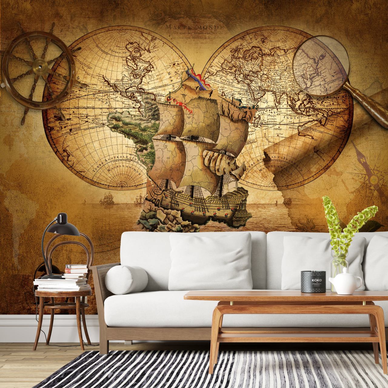DFM 039 Dünya Haritası Özel Baskı Poster Duvar Kağıdı