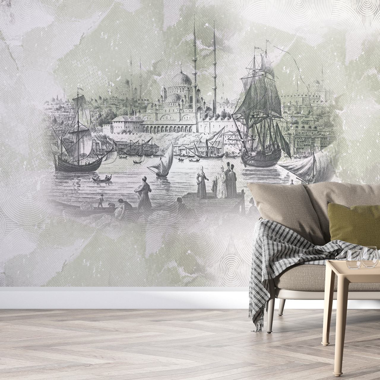 DFM 047 Eski İstanbul Özel Baskı Poster Duvar Kağıdı