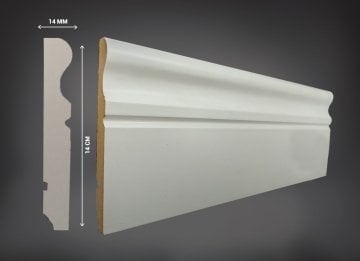 Kapadokya 14 cm Beyaz Pvc Süpürgelik