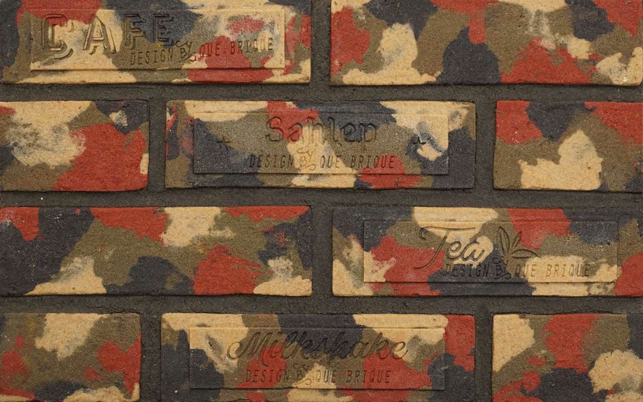 Que Brique Camouflage Cafe Elastik Tuğla