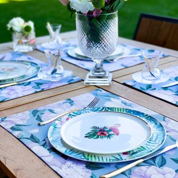 Blue Rose Amerikan Servis Kumaş 4'lü Set 50*35