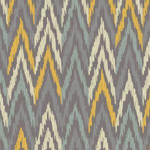 Renkli Zigzag Kumaş BK217 Keten - Gri-Sarı