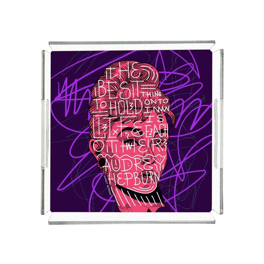 Audrey Hepburn Pleksi Tepsi PT2136 - 40cm*40cm